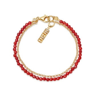 happiness charm bracelet in yellow gold vermeil
