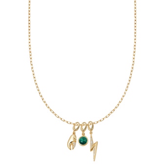 ‘More stylish than me’ necklace in yellow gold vermeil