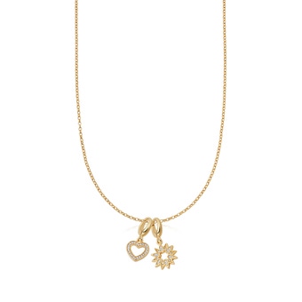 ‘She lights up the room’ necklace in yellow gold vermeil