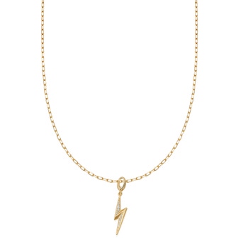 ‘She’s got superpowers’ necklace in yellow gold vermeil