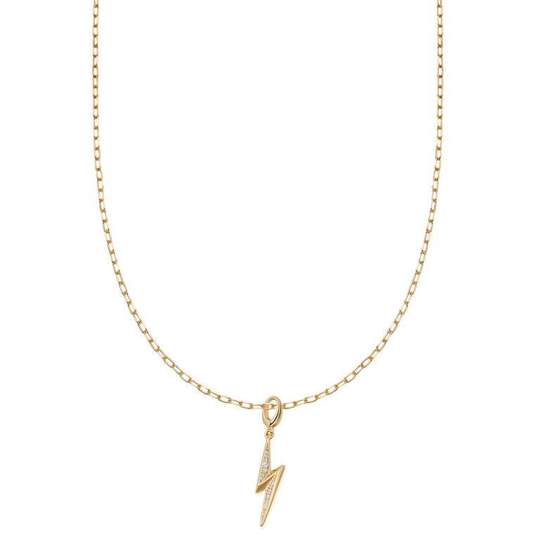 ‘She’s got superpowers’ necklace in yellow gold vermeil