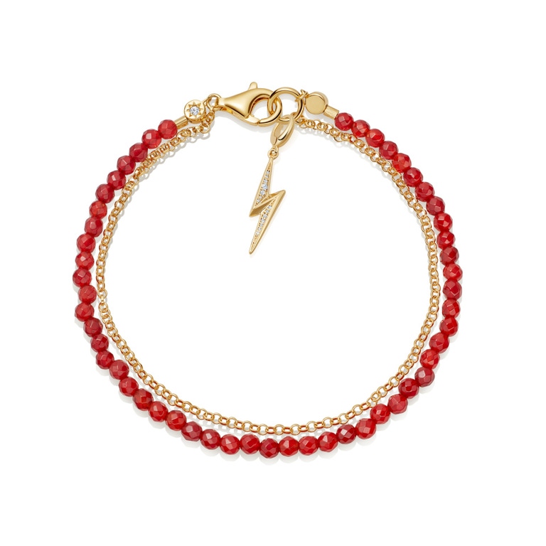 ‘She’s got superpowers’ bracelet in yellow gold vermeil