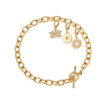 ‘Force of nature’  bracelet in yellow gold vermeil