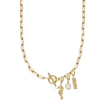 Happiness Charm Necklace in Yellow Gold Vermeil