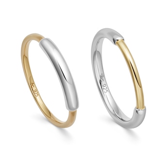 Aurora Mixed Metal Ring Bundle | Astley Clarke