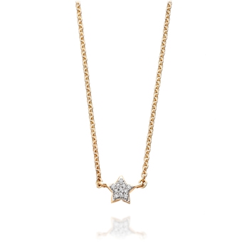 Diamond Little Star Pendant in 14ct Yellow Gold