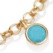 Gold Biography Turquoise Droplet Anklet