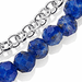 Silver Biography Lapis Bracelet