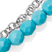Silver Biography Turquoise Bracelet