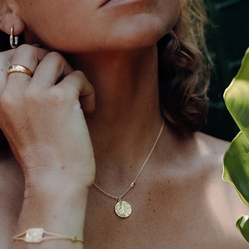 Gold Terra 'Treasured' Engravable Pendant Necklace