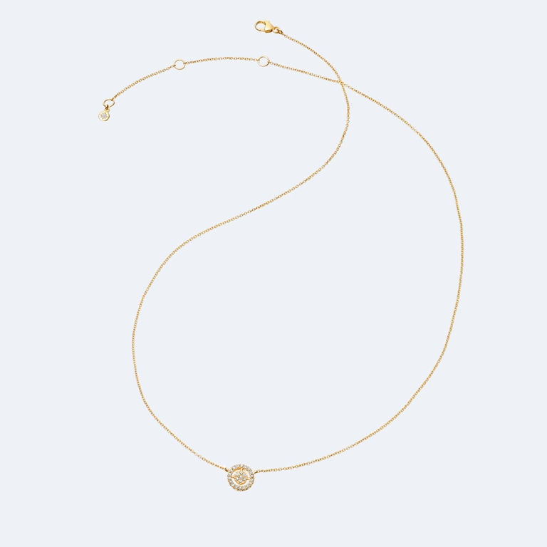 Mini Icon Aura Diamond Pendant Necklace in Yellow Gold 