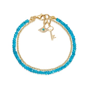New beginnings charm bracelet in yellow gold vermeil