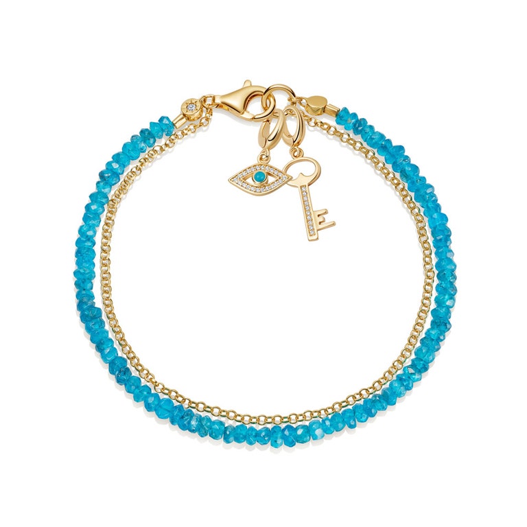 New beginnings charm bracelet in yellow gold vermeil