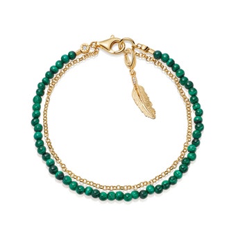 Protection charm bracelet in yellow gold vermeil