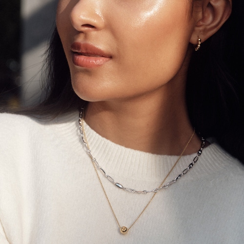 Gold Aurora Atom Necklace