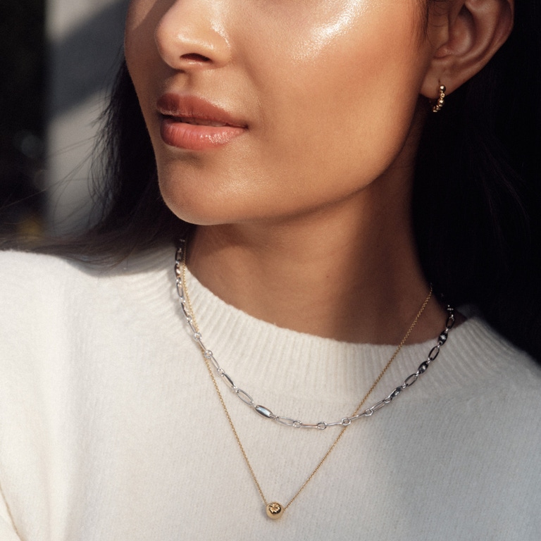 Gold Aurora Atom Necklace