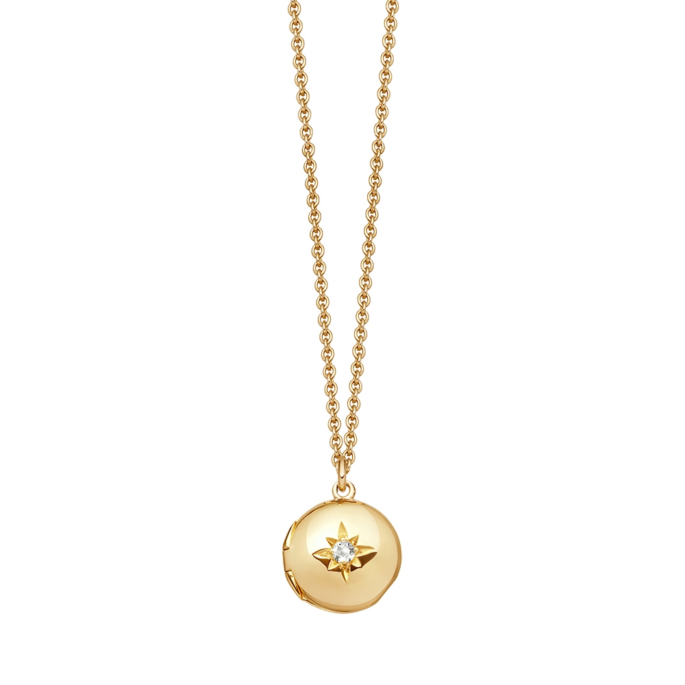 Mini Locket Gold Front