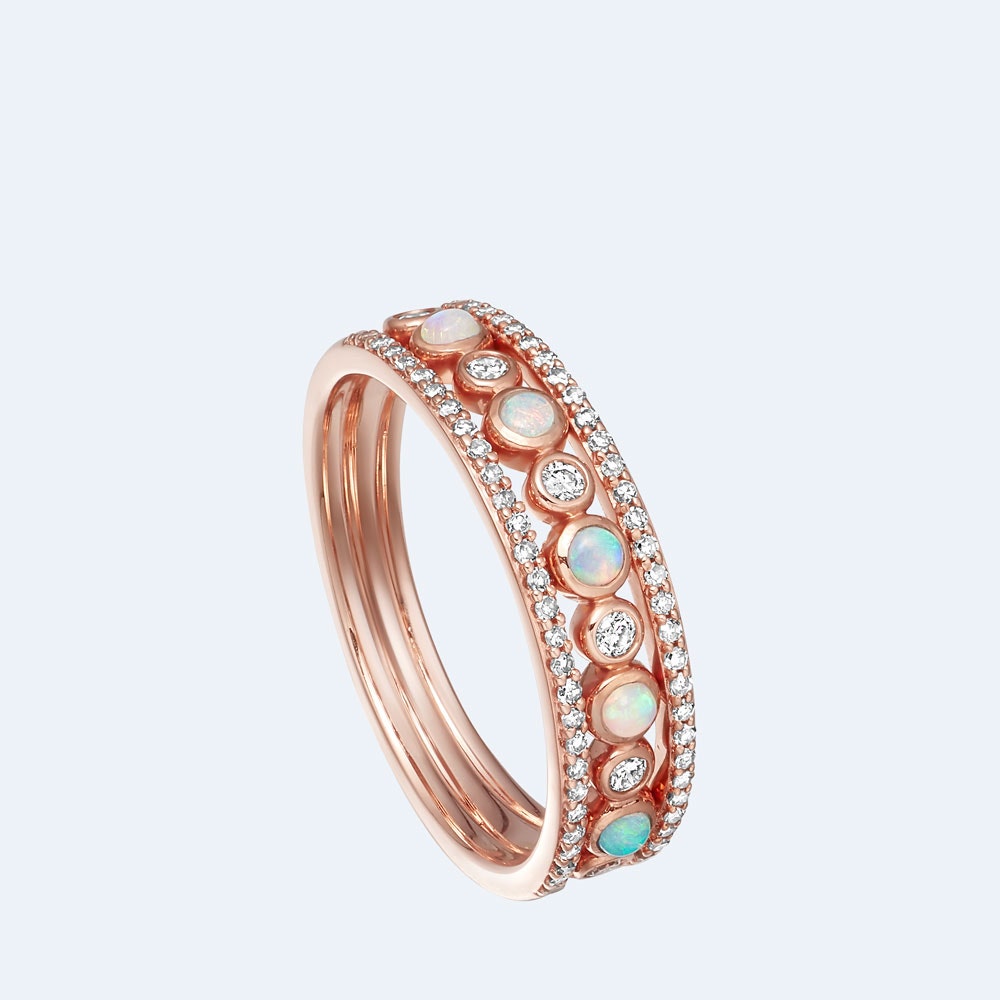 opal triple ring