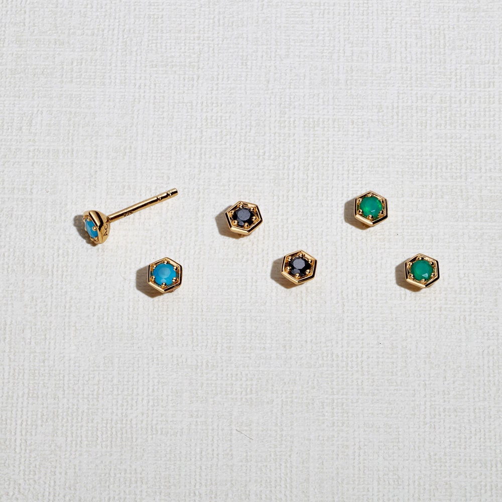 Gemstone Stud Earrings