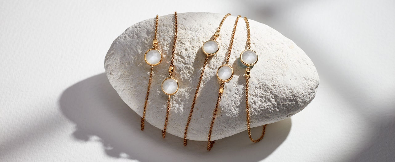 Gold Moonstone Bracelets 