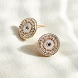 mother of pearl stud earrings