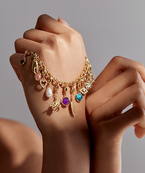 Still life of gold bracelets