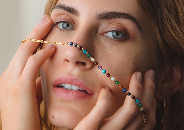 Apatite Necklace with gemstone Beads