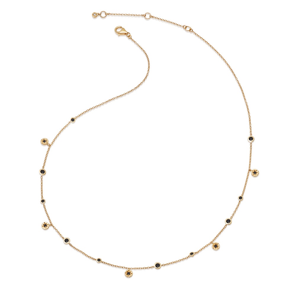 POLARIS BLACK SPINEL STATION NECKLACE