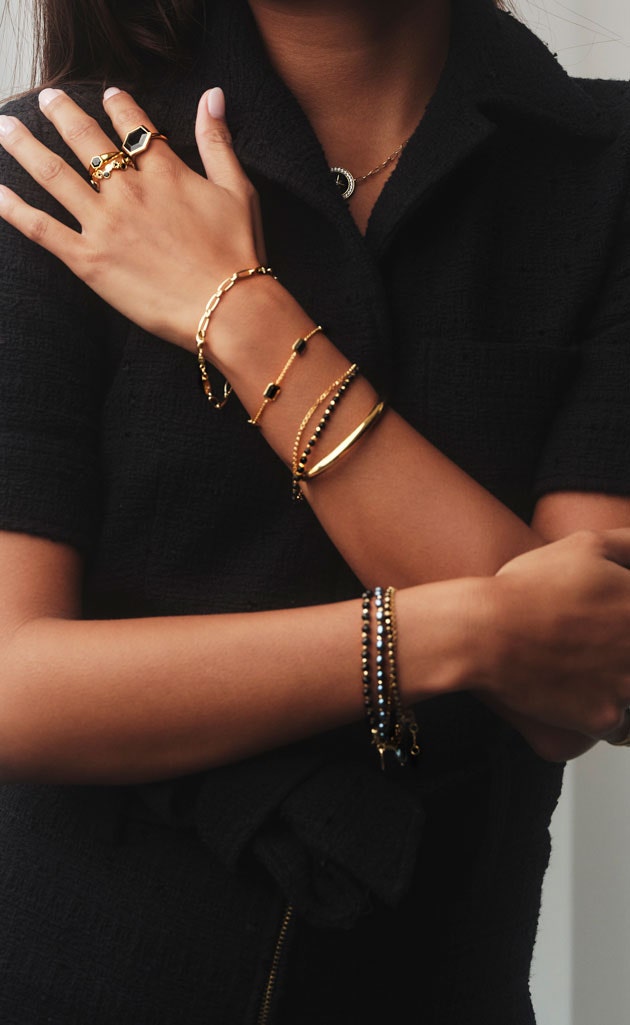 dark tones jewellery stack