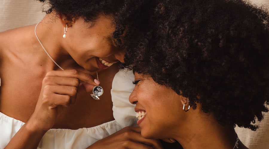 silver locket photo