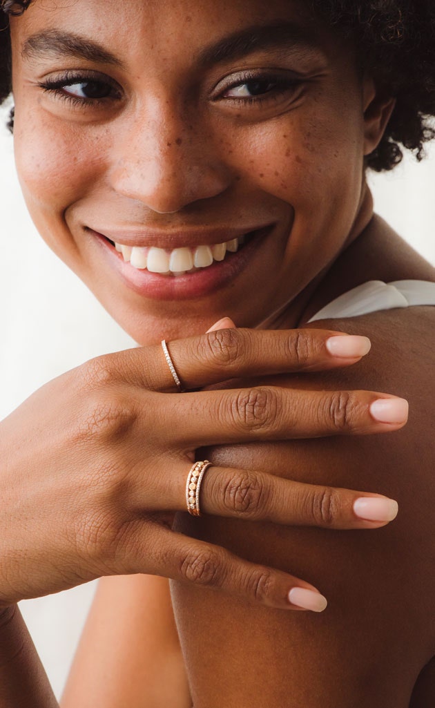 14ct solid rose gold ring with opal gemstone