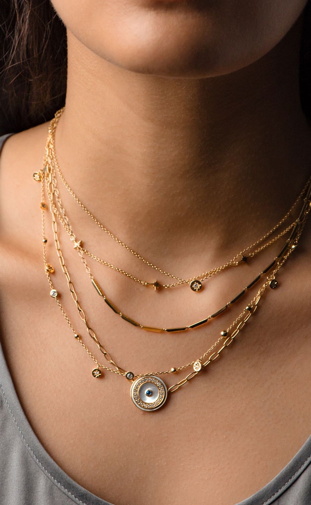 gold chain stack