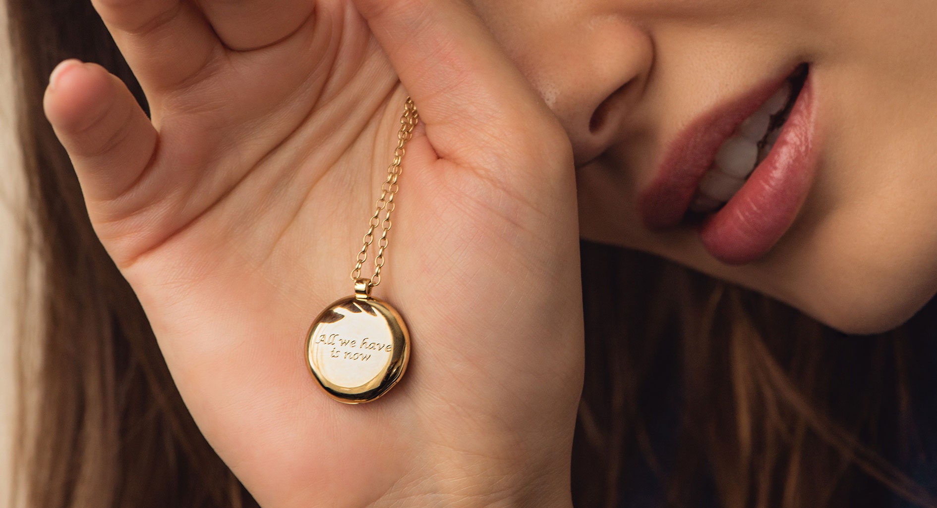 GOLD LOCKET WITH ENGRAVING