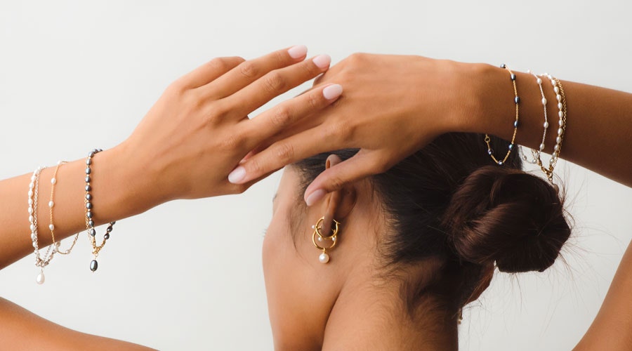 pearl bracelet stack