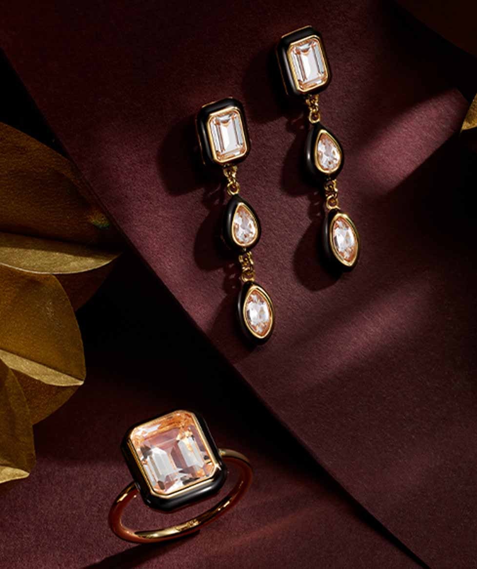 Still life of gold bracelets
