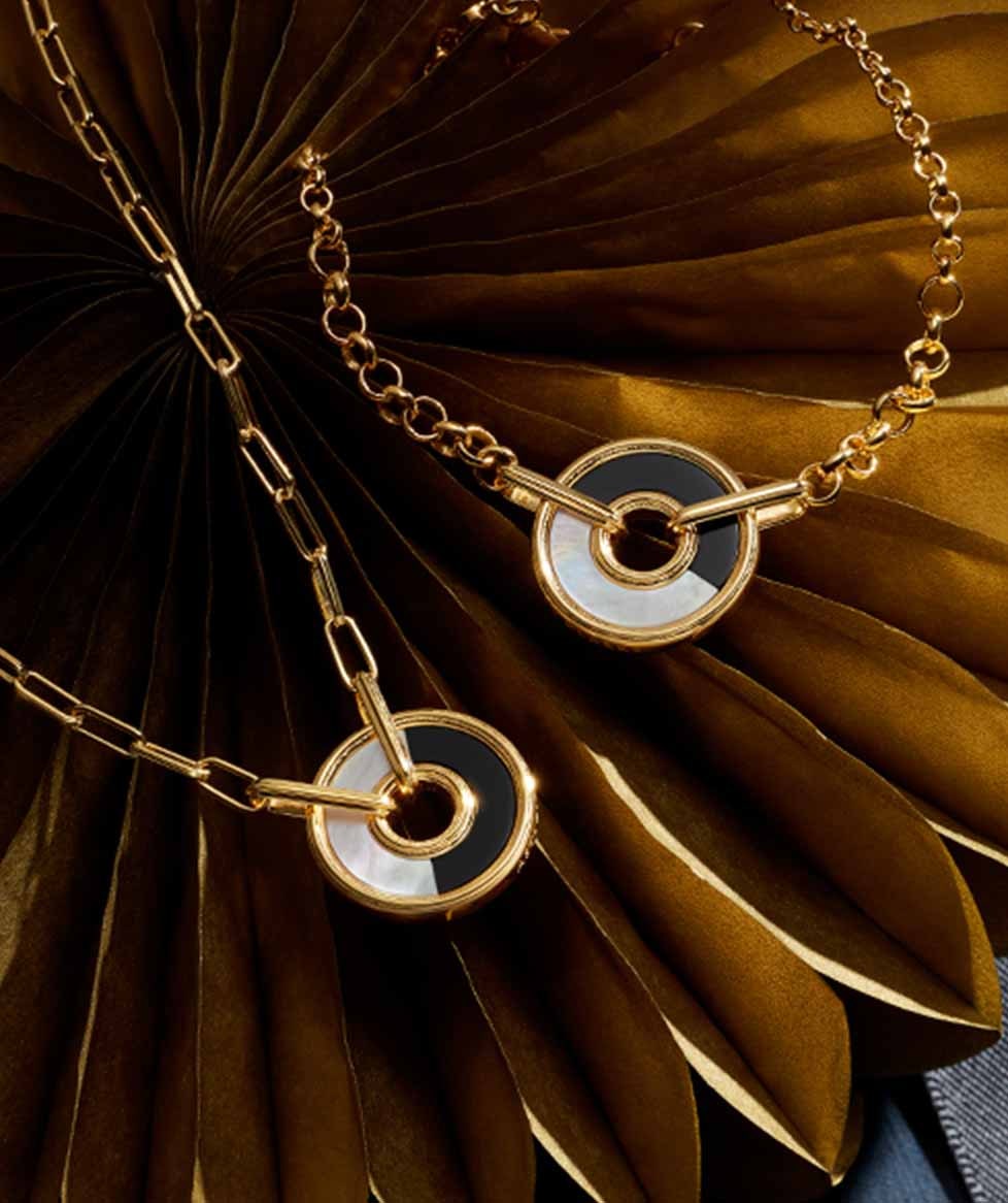 Still life of gold bracelets